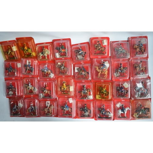 145 - Del Prado complete Cavalry Of The Napoleonic Wars magazines and unopened cast metal painted figures ... 