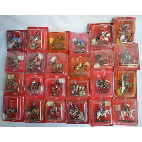 145 - Del Prado complete Cavalry Of The Napoleonic Wars magazines and unopened cast metal painted figures ... 