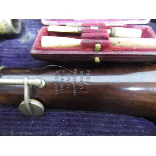 303 - Hawkes & Son Excelsior Sonorous Oboe, in original Hawkes & Son leather carry case