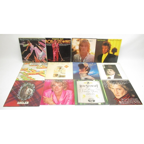 316 - Rod Stewart & The Faces vinyl LPs and 45 RPMs inc. Atlantic Crossing, Maggie May, Ooh La La, Foolish... 