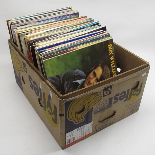 321 - Large collection of vinyl LPs inc. Don Williams, The Moody Blues, Frankie Laine, Boney M, etc. (appr... 