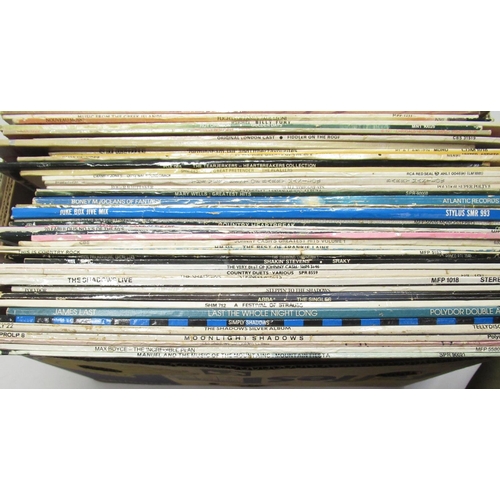 321 - Large collection of vinyl LPs inc. Don Williams, The Moody Blues, Frankie Laine, Boney M, etc. (appr... 