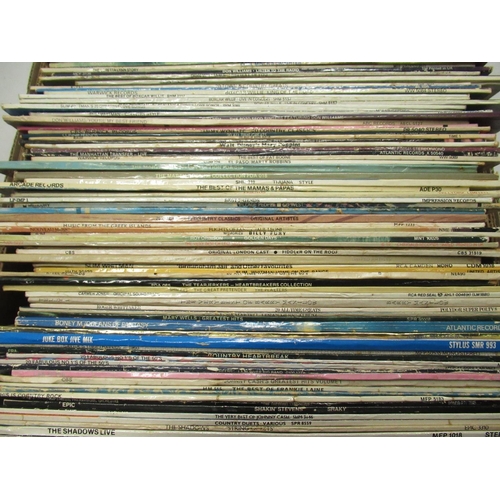 321 - Large collection of vinyl LPs inc. Don Williams, The Moody Blues, Frankie Laine, Boney M, etc. (appr... 