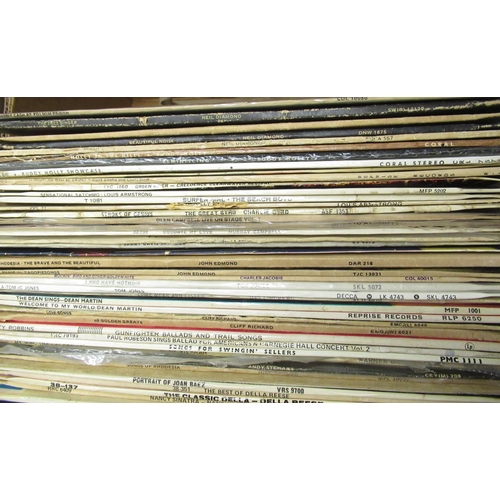 323 - Large collection of vinyl LPs, mostly UK and South Africa pressings inc. Tom Jones, Frankie Laine, M... 