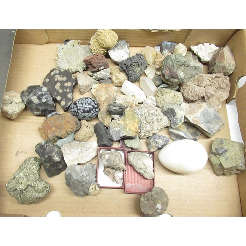 329 - Large collection of Tree Agate, Chrysocolla, Quartz, Pyrite, Desert Rose, marble eggs, Quartz, Snowf... 