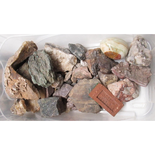 330 - Collection of large mineral specimens,Clear Quartz crystal, Fuchsite specimen, and other minerals (q... 