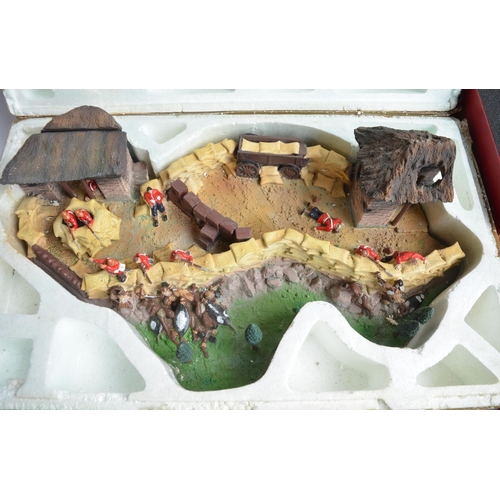 153 - Britain's Rorke's Drift diorama set with 30 extra Zulu and British Army figures, and 2 incomplete bo... 