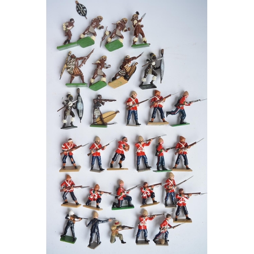 153 - Britain's Rorke's Drift diorama set with 30 extra Zulu and British Army figures, and 2 incomplete bo... 