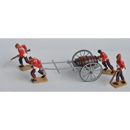 155 - Collection of W Britain's Rorke's Drift and Zulu War painted metal figures with boxes to include 9 Z... 