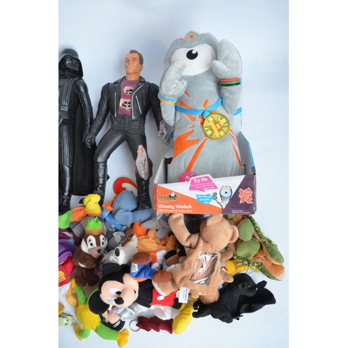 166 - Collection of toys to include 2x Buzz Lightyear figures (1 boxed), a Furbee, TY Beanie Babies and Mc... 