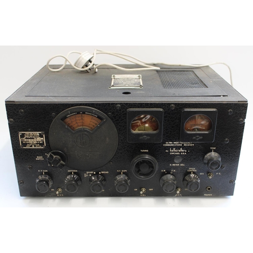 954 - WWII period Hallicrafters US Navy Dept. Bureau of Ships FM/AM radio receiver equipment model RBK-8 (... 