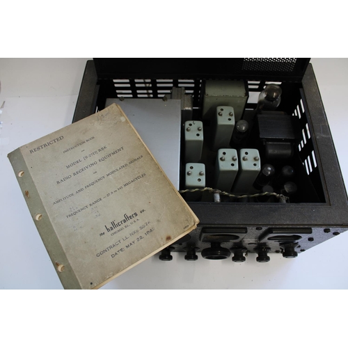 954 - WWII period Hallicrafters US Navy Dept. Bureau of Ships FM/AM radio receiver equipment model RBK-8 (... 