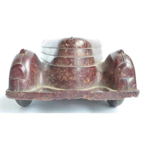 171 - Vintage 1930's art deco style Bakelite sports car model (Codeg, UK) with mottled brown finish (overa... 