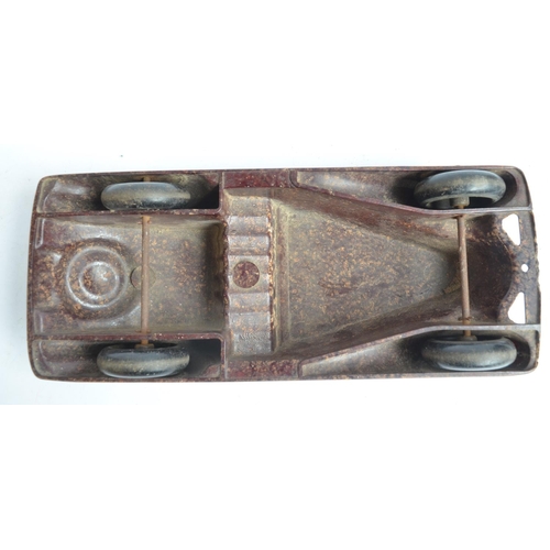 171 - Vintage 1930's art deco style Bakelite sports car model (Codeg, UK) with mottled brown finish (overa... 