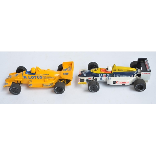 174 - Scalextric Formula 1 Silverstone slot car set, 2 vintage Scalextric cars (C112 Mini Clubman and C128... 