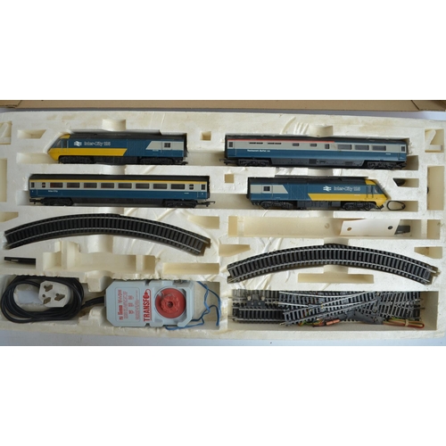 176 - Three boxed OO/HO gauge electric train sets to include Lima Inter-City 125 set, Tri-ang RAX with Pri... 