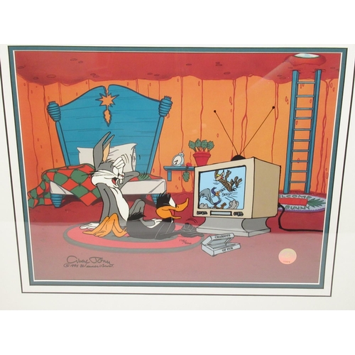 345 - Warner Bros Looney Tunes Signed  Limited Edition Animation Cel 'Just Fur Laughs' by Chuck Jones, no.... 