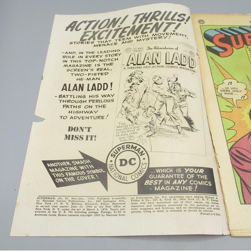 350 - DC Golden Age - Superman #67 Nov.-Dec. 1950, a/f