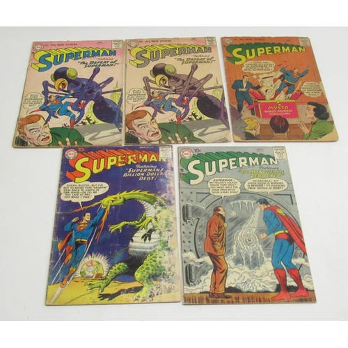 361 - DC Silver Age - Superman issues #110 (x2), 111, 114 & 117, a/f (5)