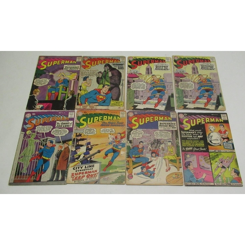 363 - DC Silver Age - Superman issues #126, 127, 128(x2), 129, 130, 131 & 132, a/f (8)