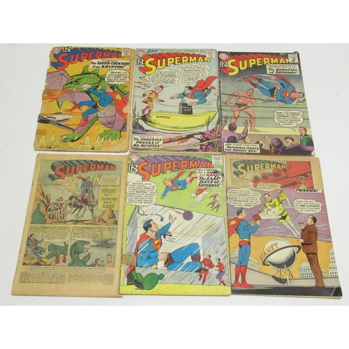 366 - DC Silver Age - Superman issues # 151, 154, 155(x2), 156 &157, a/f (6)