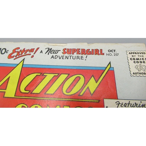 374 - DC Silver Age - Action Comics #257 Oct.1959 'featuring Clark Kent the Reporter of Steel!', a/f