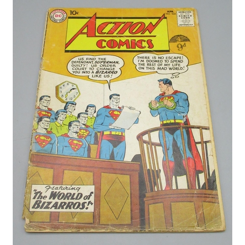 376 - DC Silver Age - Action Comics #263 April 1960 ' featuring the World of Bizarros!', a/f & Action Comi... 