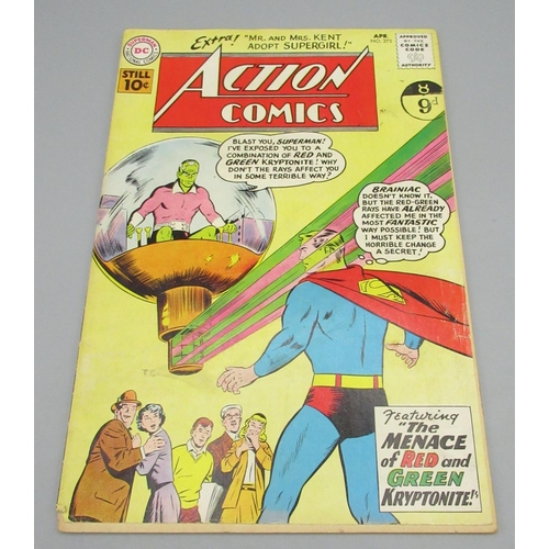 377 - DC Silver Age - Action Comics #274 March 1961 'featuring The Reversed Super-Powers!', a/f, #275 Apri... 