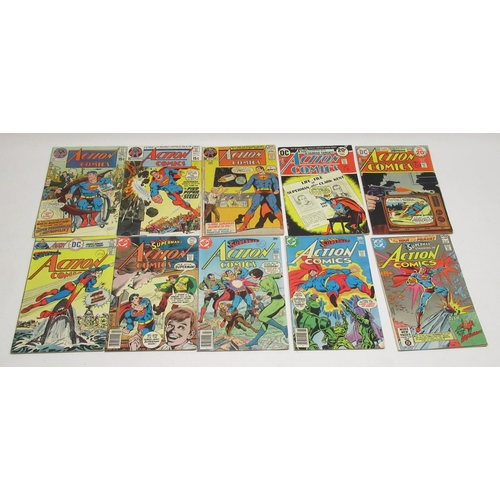 385 - DC Bronze Age - Action Comics #396, 398, 408, 429, 442, 456, 468, 473, 477 & 517 (10, a/f)