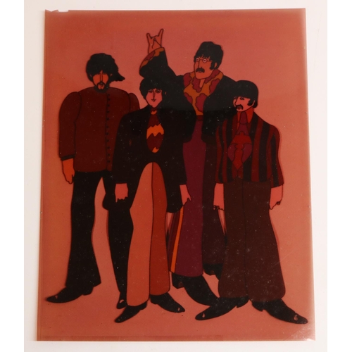 325A - Beatles -  Large Beatles cartoon negative, from 'The Yellow Submarine' movie in 1968, 20.1cm x 25.4c... 