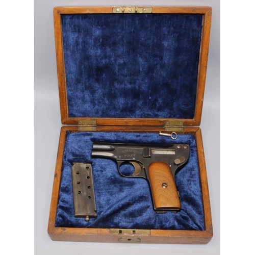 618 - MANUFACTURE FRANCAISE D'ARMS ET CYCLES, FRANCE A RARE 5mm (CLEMENT) SEMI-AUTOMATIC PISTOL, MODEL 'CL... 