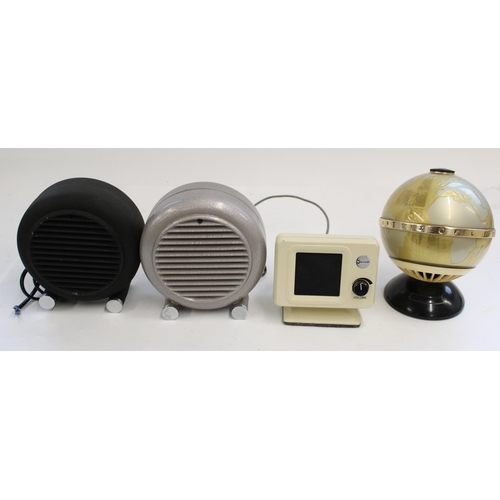 1035 - Fleetwood Transistor Six globe radio, Stratton and Co. speakers (2) and a Marconi portable speaker