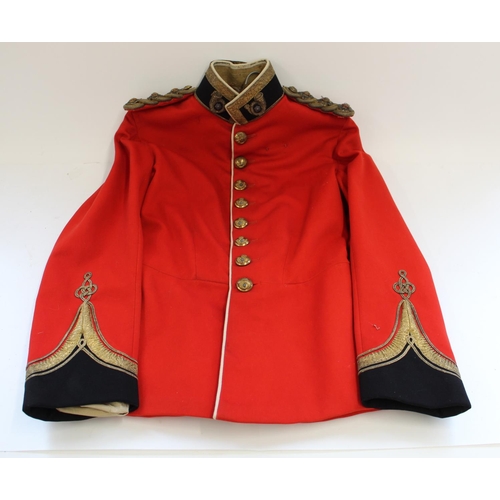 726 - Captain of the Kings Own Regiment Of Yorkshire Scarlet Tunic. With Regimental buttons collar badges ... 