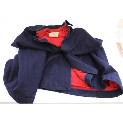 728 - WWII period Nurses Cape with red lining. And a reproduction  nurses cape with red lined collar (2)