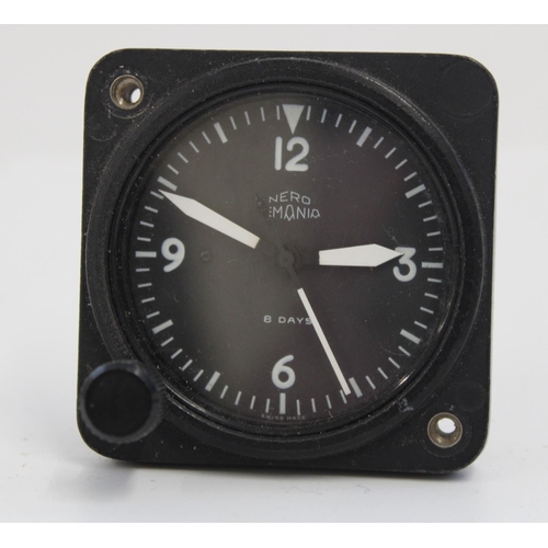 854 - WWII era Air Ministry RAF Lemania Nero 8 day cockpit clock ref. 6A/4339520