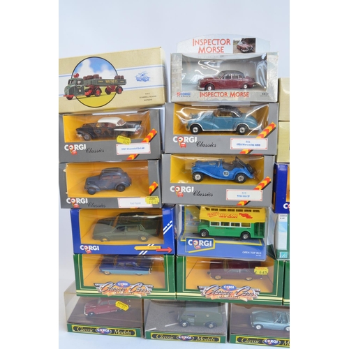 215 - 25 boxed diecast vehicle models, mostly 1/50 scale to include Corgi, Corgi Classics and Cararama. Co... 