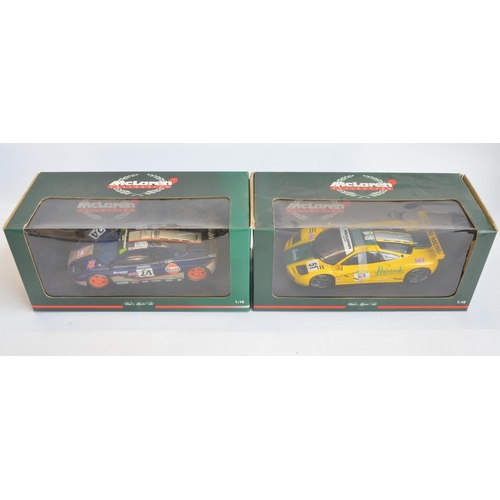 Two boxed Paul's Model Art McLaren Collection 1/18 scale diecast