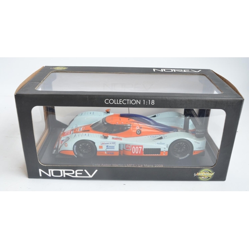 259 - Three boxed 1/18 scale diecast car models by Norev to include Alpine Renault A442 Le Mans 1978, Pors... 