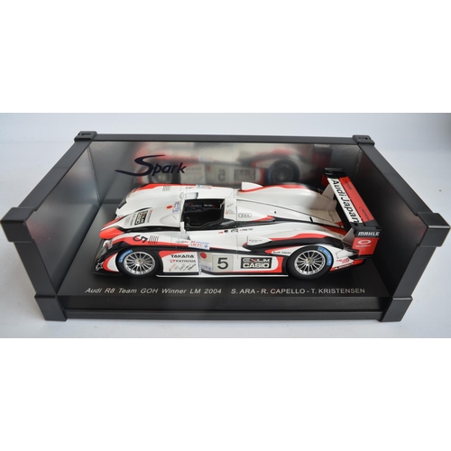 261 - Minimax Spark Models 1/18 scale diecast Audi R8 Team GOH Winner Le Mans 2004 (S1802), model in near ... 