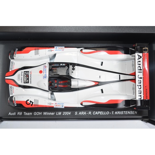 261 - Minimax Spark Models 1/18 scale diecast Audi R8 Team GOH Winner Le Mans 2004 (S1802), model in near ... 