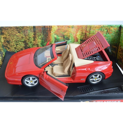 267 - Three Hot Wheels 1/18 scale highly detailed diecast Ferrari models to include Dino 246 GTS (54601, m... 