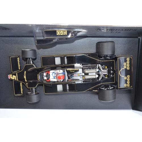 279 - Boxed Minichamps (Paul's Model Art) 1/18 scale highly detailed diecast Lotus Ford 79, M. Andretti Wo... 