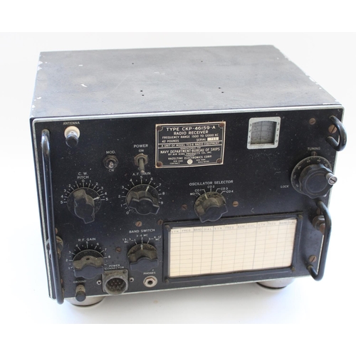 897 - Hazeltine Electronics Corps. WWII period US Navy type CKP-46159-A radio receiver from a TCS-6 setup