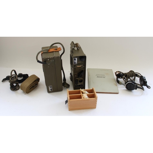 908 - Post WWII Czech military RF 11M/2 manpack radio in original green painted box with accessories