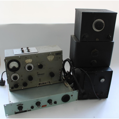 803 - RACAL single sideband convertor, a military use PSU with broad arrow mark to dial, two black japanne... 