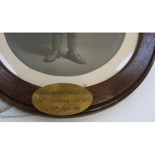 744 - Framed photograph of Gilbert of the Sherwood Foresters in full military uniform. Killed in action Ju... 