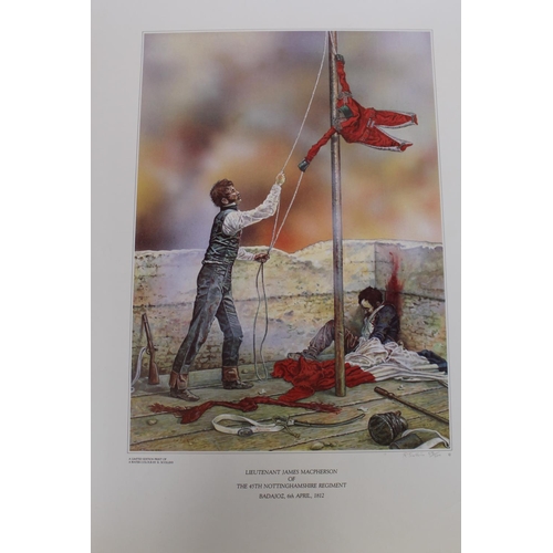 751 - Selection of war related prints signed by the artists. Pte Thomas 'Todger' Jones V.C. Don't Worry- I... 