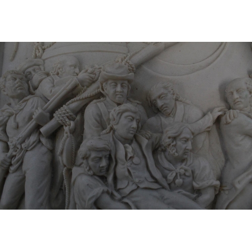 759 - After John Edward Carew (Br. 1782-1868), the Death of Nelson, cast composite plaque in relief, 35cmx... 