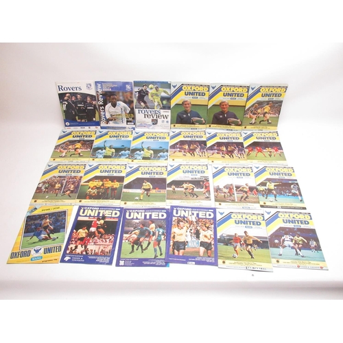 431 - Collection of Blackburn Rovers (27)  and Oxford United(109) programmes covering 1980s,90s and early ... 