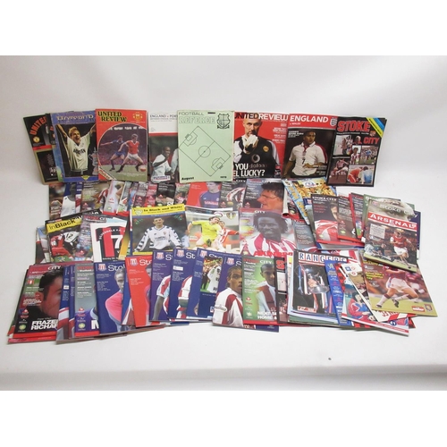 432A - Large collection of football programmes from the 1980s,90s and early 2000s from Stoke City, West Ham... 